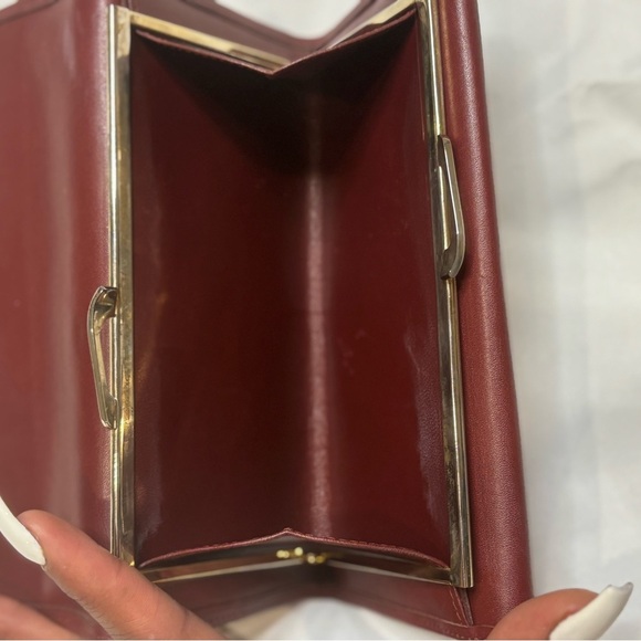 Vintage Must de Cartier Bordeaux Leather Long Wallet - Picture 6 of 13